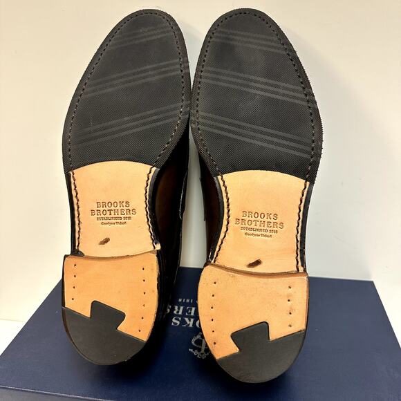 NIB Allen Edmonds x Brooks Brothers Presidio Penny Loafers Brown USA 10.5 D main image 10